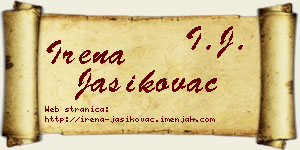 Irena Jasikovac vizit kartica